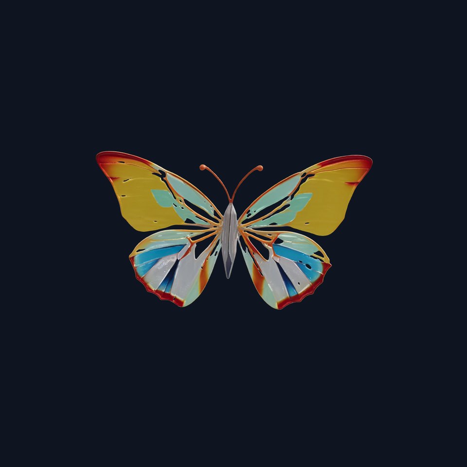 Butterfly Model Pack with Colorful Wings